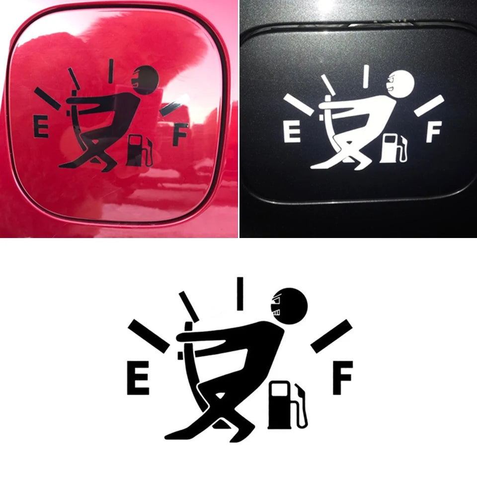 Funny Car Stickers Stick Figure Gas Tank Auto Decals For Men And Women