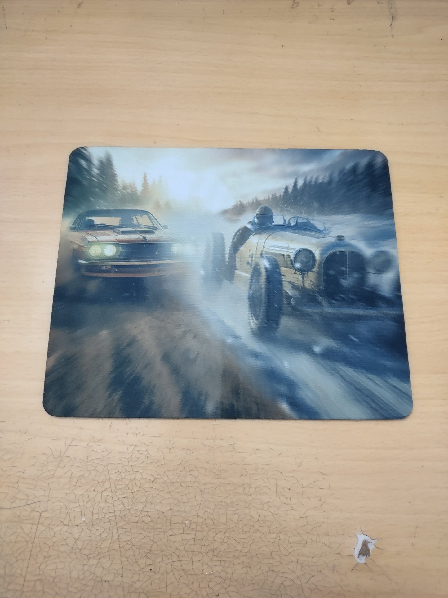 Racing Cars Graphic Design Gaming Non Slip Mouse Pad For Desktop