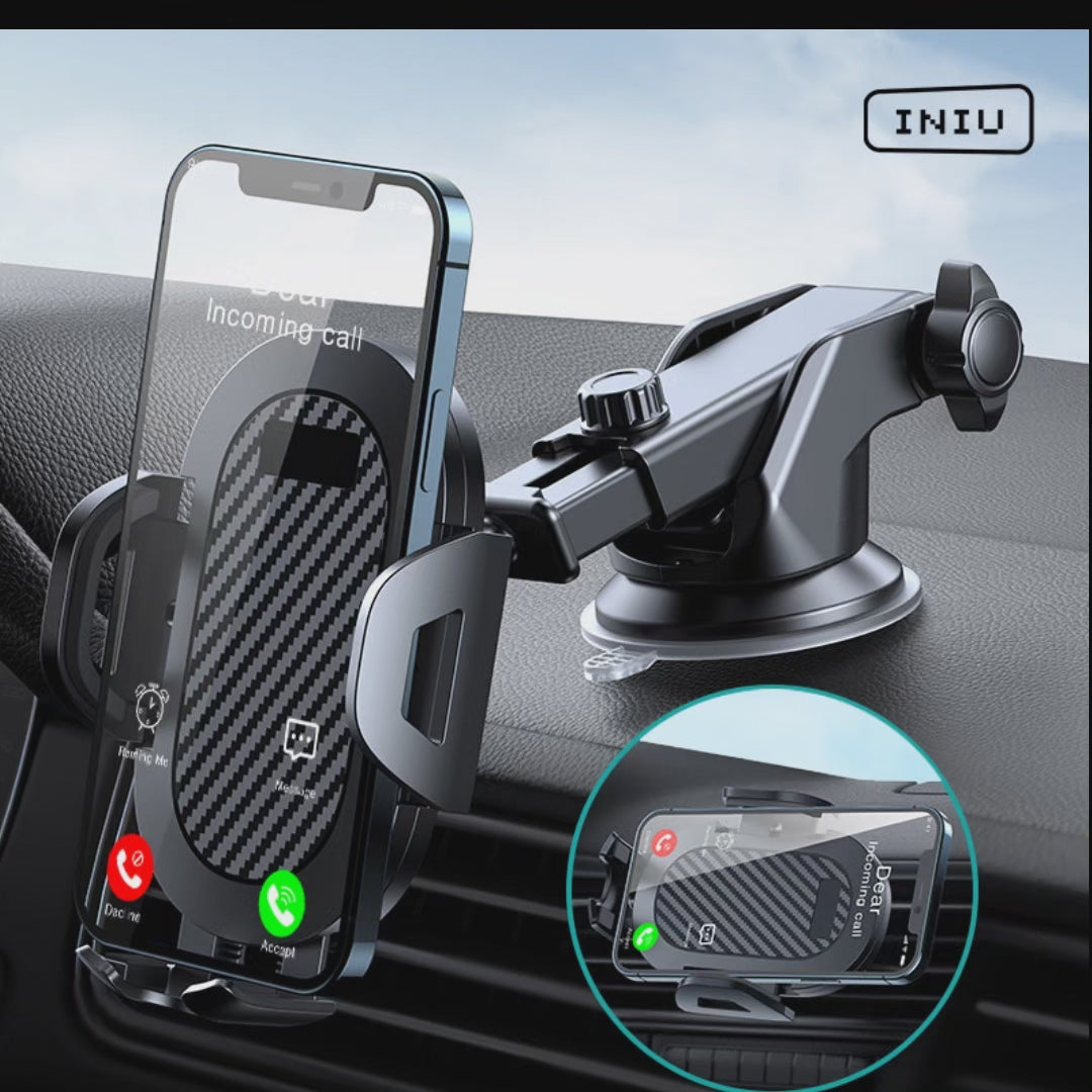 Black Universal Suction Cup Car Phone Holder Dashboard Mount