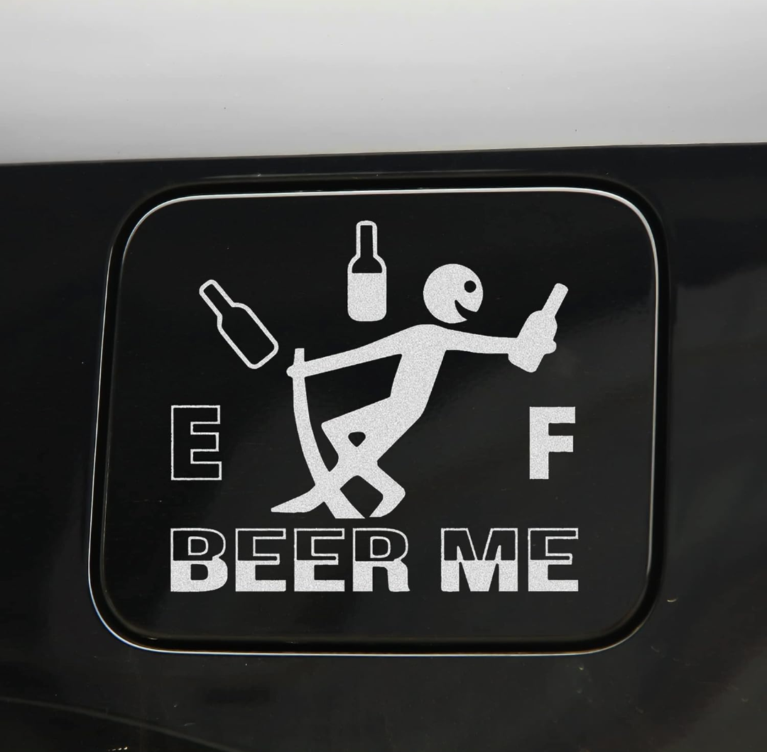 Funny Car Stickers Stick Figure Gas Tank Auto Decals For Men And Women