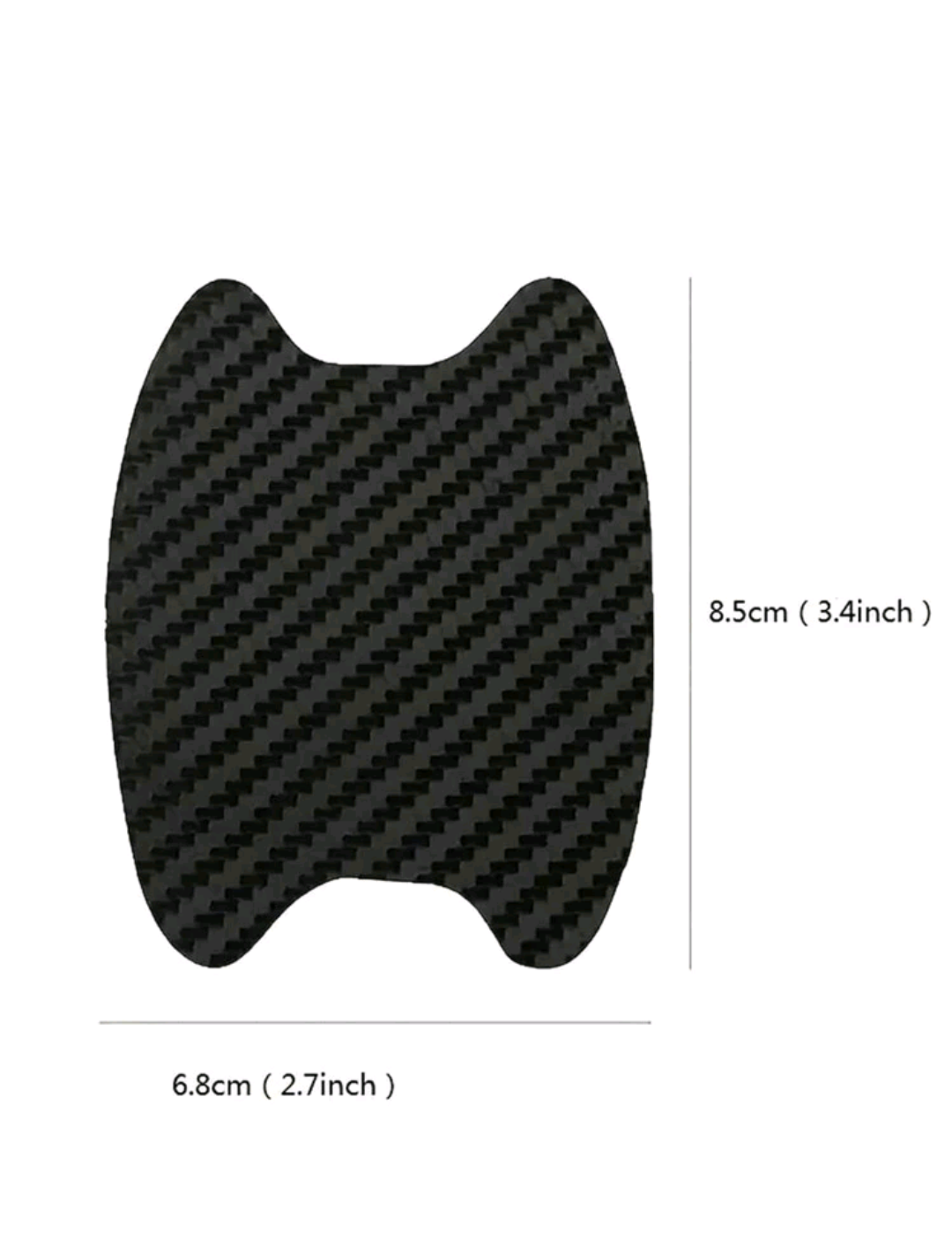 4pc Carbon Fiber Vinyl Scratch Protection Door Handle Stickers