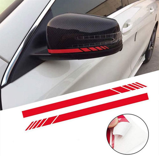 Universal Fit Car Side Wing Mirror Vinyl Stripe Decal For Men Women