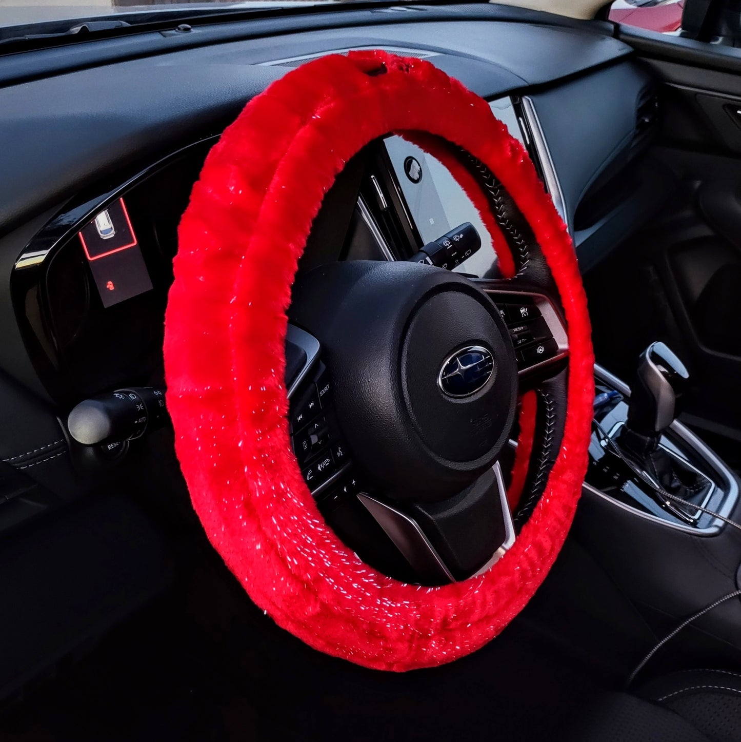 Fun Plush Red Faux Fur Steering Wheel Cover "Sex On Wheels"