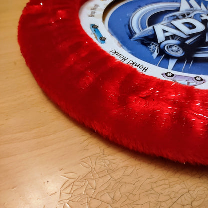 Fun Plush Red Faux Fur Steering Wheel Cover "Sex On Wheels"